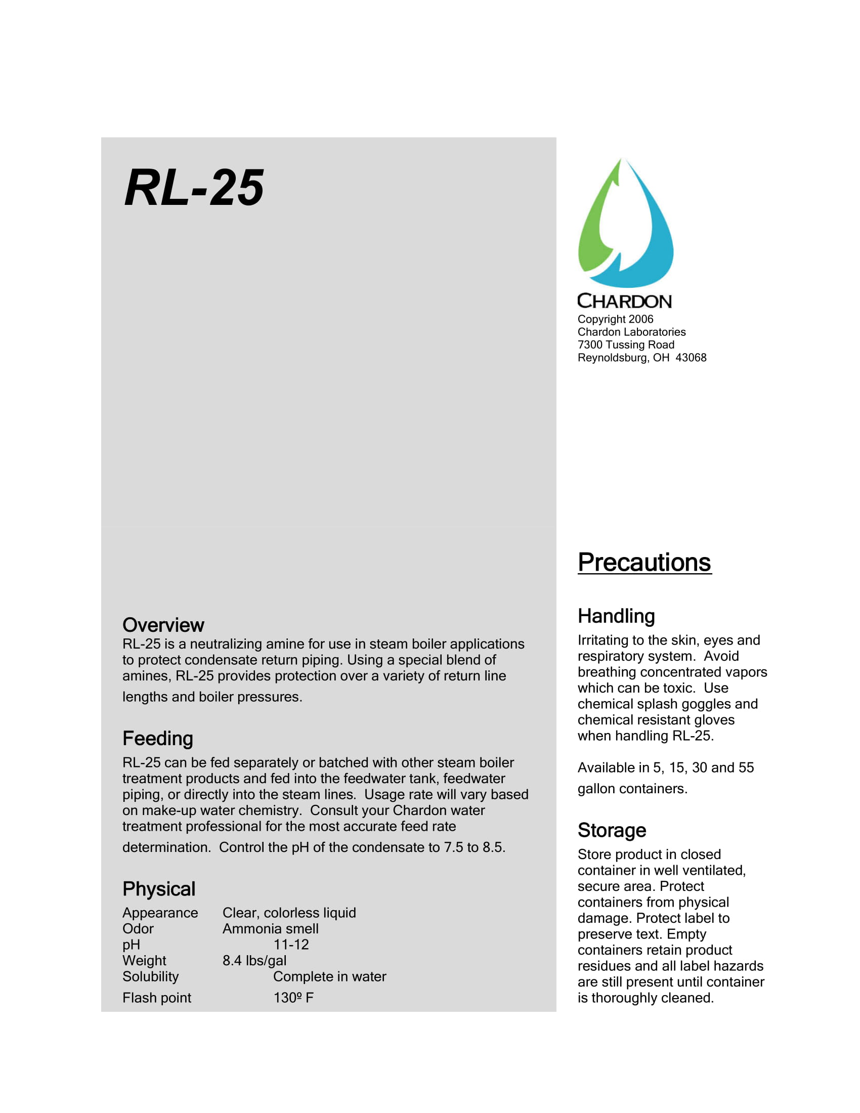 RL-25 Datasheet