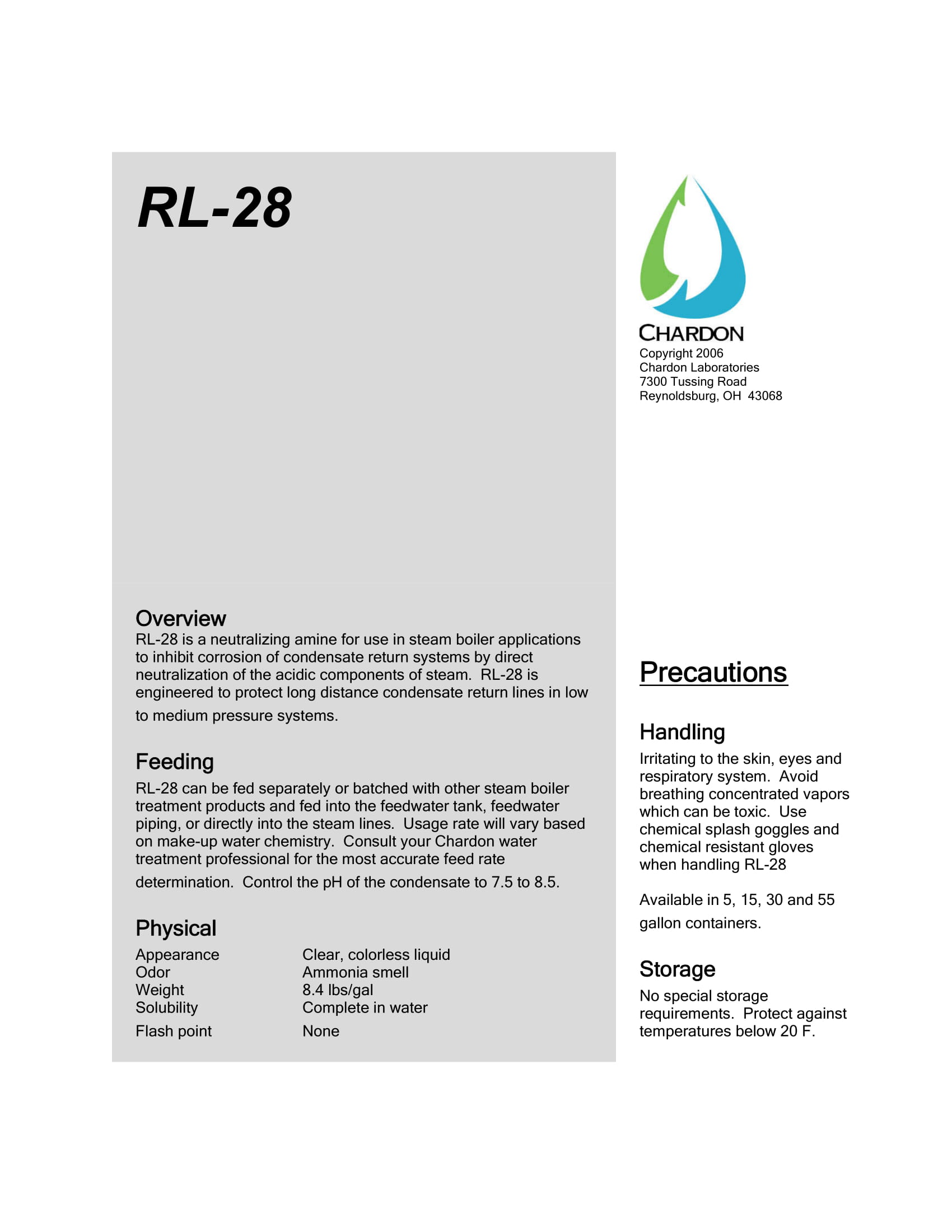 RL-28 Datasheet
