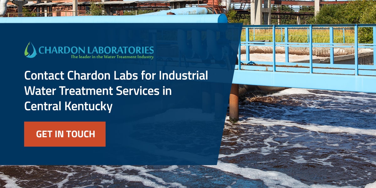 Contact Chardon Labs for Industrial Water Treatment Services in Central Kentucky