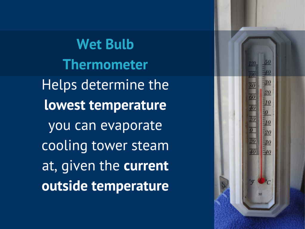 A definition of wet bulb temperature for a cooling tower.