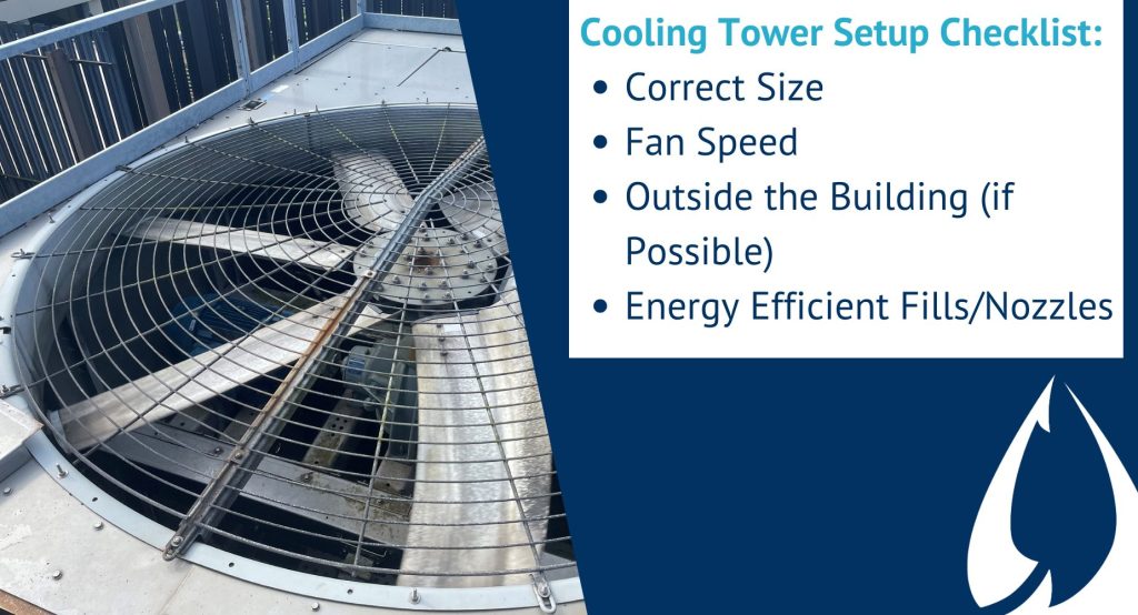 A checklist for efficient cooling tower attributes.