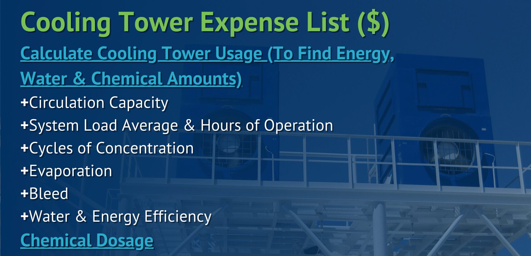 Various cooling tower maintenance expenses.