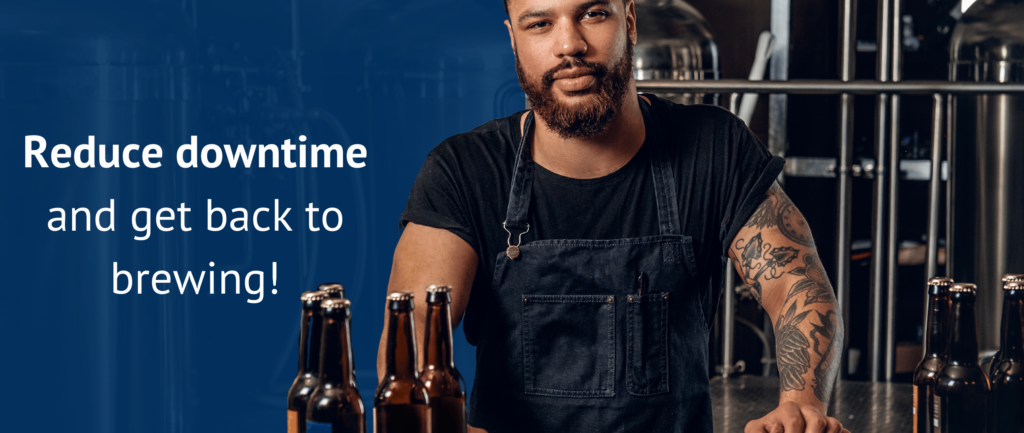 A man brewing during uptime.