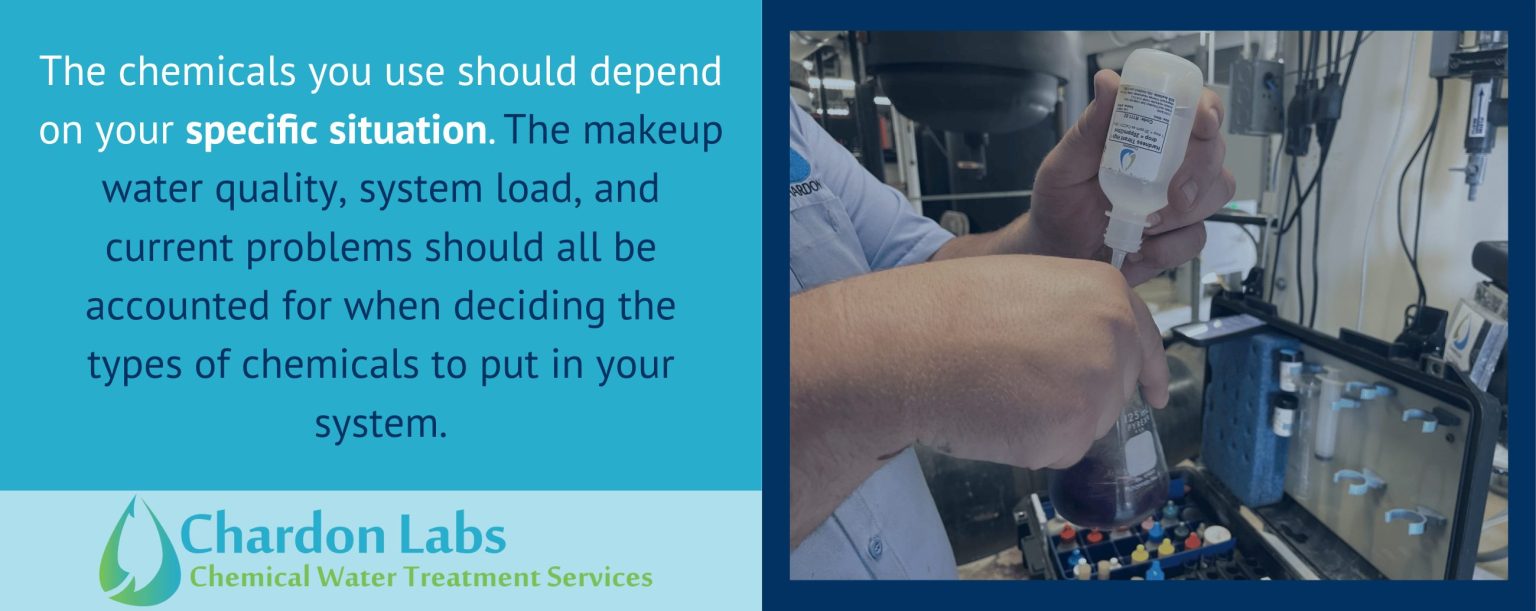 Infographic stating that chemicals you use should depend on your specific situation