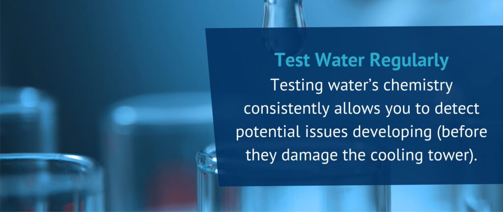 Cooling tower lab testing.
